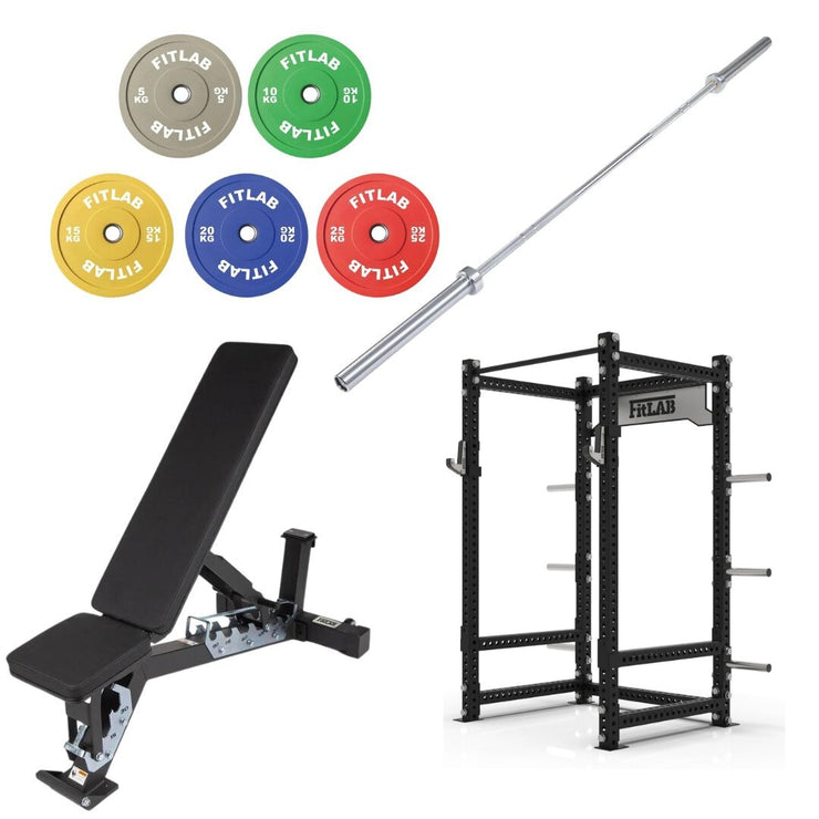 FITLAB COMMERCIAL SQUAT RACK PACKAGE