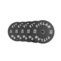 Fitlab Black Rubber Bumper Plate (with upturned ring) | Pre-Order ETA Mid February