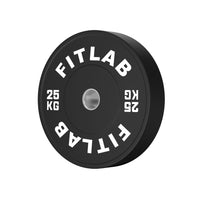 Fitlab Black Rubber Bumper Plate (with upturned ring) | Pre-Order ETA Mid February