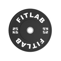 Fitlab Black Rubber Bumper Plate (with upturned ring) | Pre-Order ETA Mid February