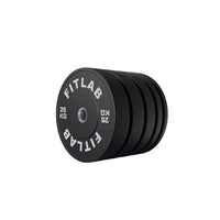 Fitlab Black Rubber Bumper Plate (with upturned ring) | Pre-Order ETA Mid February