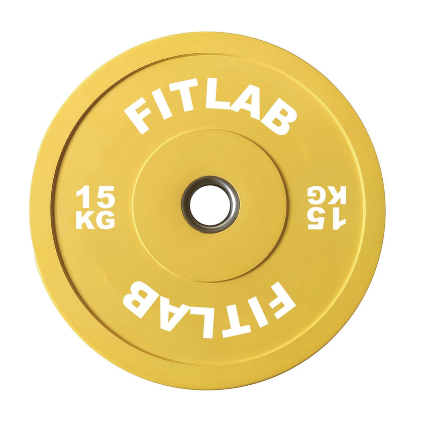 FITLAB PREMIUM COLOURED BUMPER PLATES - 15kg