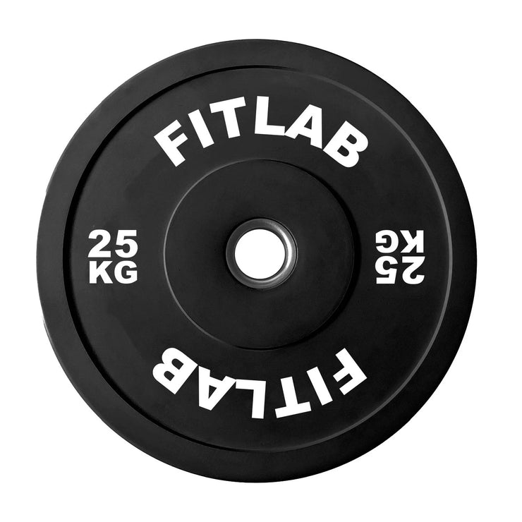 Fitlab Premium Black Bumper Plates - 25kg