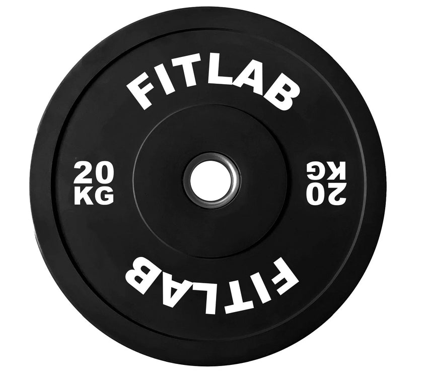 Fitlab Premium Black Bumper Plates - 20kg