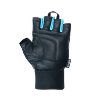 Rappd - G force Leather Gloves With Wrist Wrap Blue